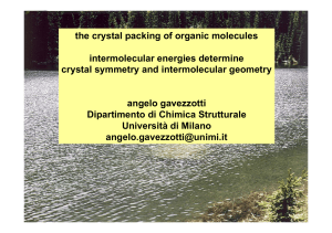 organic crystals: prediction of crystal structure from molecular structure