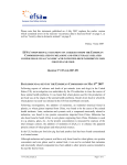 EFSA provisional statement on a request form the European