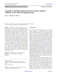 Anomalies in mid-high-temperature linear thermal expansion