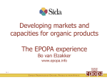 The EPOPA experience. Presentation made by Bo van