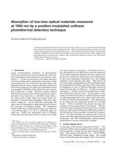 Absorption of low-loss optical materials measured at 1064 nm by a