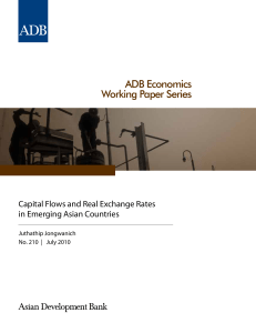 Capital Flows and Real Exchange Rates in Emerging Asian Countries