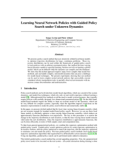 Learning Neural Network Policies with Guided Policy Search under
