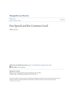 Free Speech and the Common Good