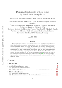 Preparing topologically ordered states by Hamiltonian