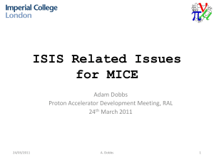 ISIS Related Issues for MICE