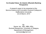 Co-Created Value: An Islamic (Shariah) Banking