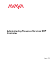 Administering Presence Services XCP Controller