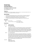 Resume - David M. Ray