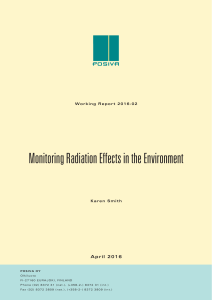 Monitoring Radiation Effects in the Environment