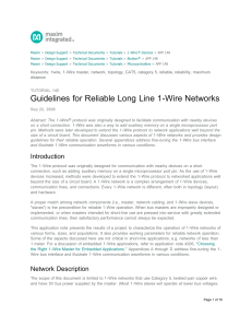 Guidelines for Reliable Long Line 1-Wire Networks