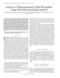 Analysis of Inhomogeneously Filled Waveguides Using a Bi