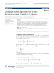 Compact matrix operators on a new sequence space related to ℓp