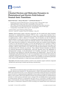 Ultrafast Electron and Molecular Dynamics in Photoinduced and