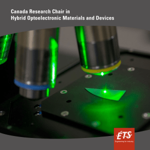 Canada Research Chair in Hybrid Optoelectronic Materials