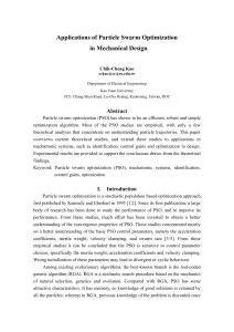 Applications of Particle Swarm Optimization in Mechanical Design