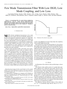 Few Mode Transmission Fiber With Low DGD, Low Mode Coupling
