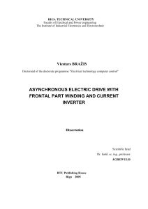 Viesturs Bražis. Asynchronous electric drive with frontal part winding