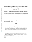 Electrostatically Induced Superconductivity at the Surface of WS $ _2$