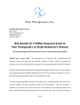 NIH Awards $1.7 Million Research Grant to Pain Therapeutics to