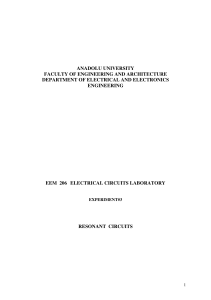 Experiment 3 - Department of Electrical and Electronics Engineering