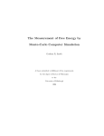 The Measurement of Free Energy by Monte-Carlo