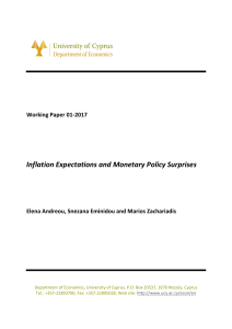 Inflation Expectations and Monetary Policy Surprises
