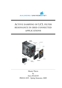 active damping of lcl filter resonance in grid connected applications