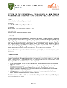 effect of non-structural components on the modal properties of