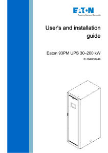 User`s and installation guide