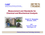 Measurement and Standards for Chemical and Biochemical Analysis