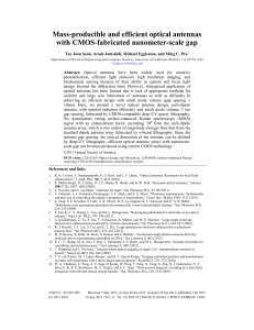 Mass-producible and efficient optical antennas