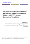The effect of quantum confinement and discrete dopants in
