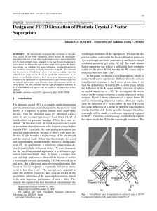 Design and FDTD Simulation of Photonic Crystal k