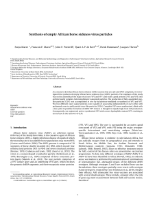 Synthesis of empty african horse sickness virus particles