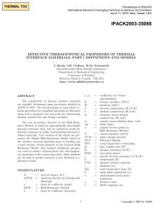 Effective Thermophysical Properties of Thermal Interface Materials