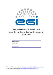 Requirement Extraction for Open Data Platform Project: CANFAR