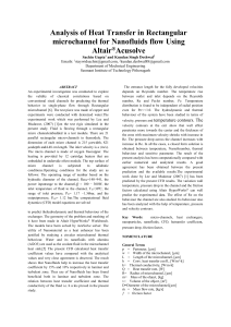 Analysis of Heat Transfer in Rectangular