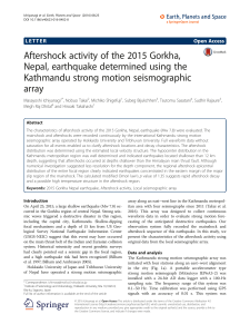 Aftershock activity of the 2015 Gorkha, Nepal