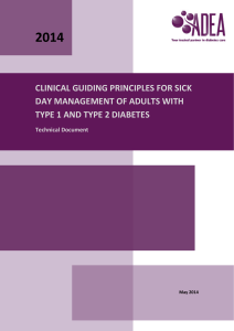 Clinical Guiding Principles for Sick Day Management of Adults with