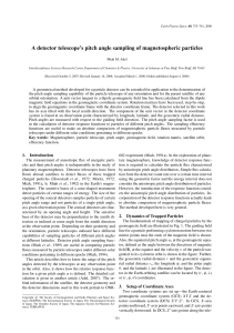 A detector telescope`s pitch angle sampling of