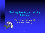 Reading and Writing Critically
