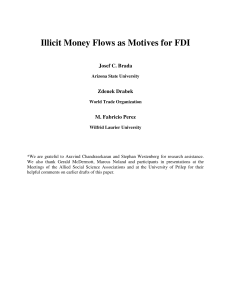 Illicit Money Flows as Motives for FDI