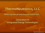 Property of ThermoNeutronics, LLC The Evolving Solar Business