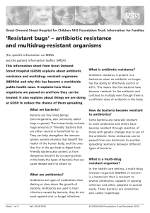 `Resistant bugs` – antibiotic resistance and multidrug