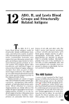 ABO, H, and Lewis Blood Groups and Structurally Related Antigens