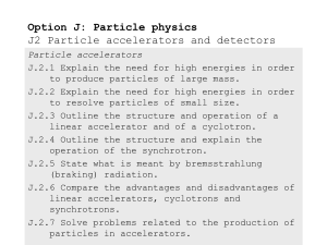 Particle detectors Option J