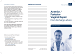 Anterior / Posterior Vaginal Repair Post