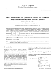 Dirac multimode ket-bra operators` [equation]