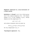 Algebraic approach to p-local structure of a finite group: Definition 1